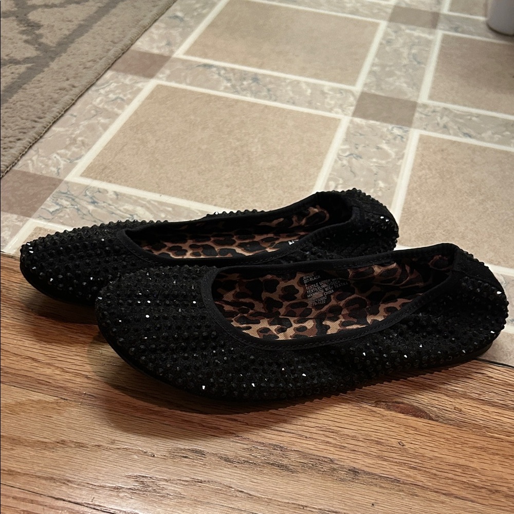 Black Studded dress Flats